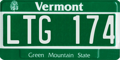 VT license plate LTG174
