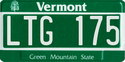 VT license plate LTG175