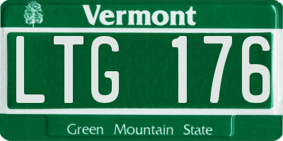 VT license plate LTG176