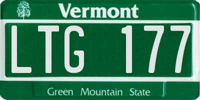 VT license plate LTG177