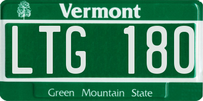 VT license plate LTG180