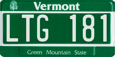 VT license plate LTG181