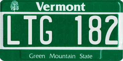 VT license plate LTG182
