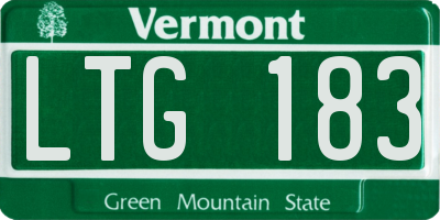 VT license plate LTG183
