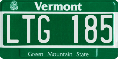 VT license plate LTG185