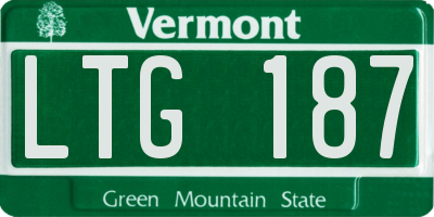 VT license plate LTG187