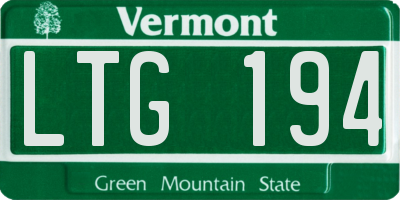 VT license plate LTG194