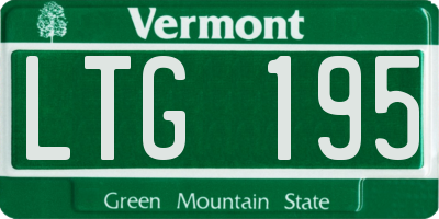 VT license plate LTG195