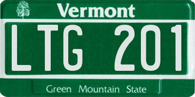VT license plate LTG201