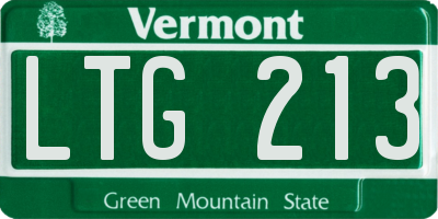 VT license plate LTG213