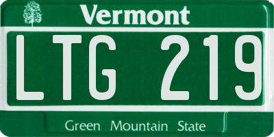 VT license plate LTG219