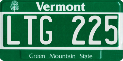 VT license plate LTG225