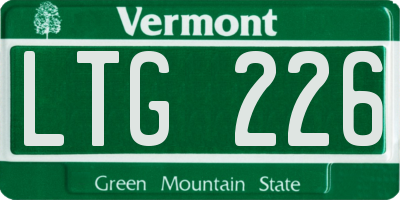 VT license plate LTG226