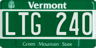 VT license plate LTG240