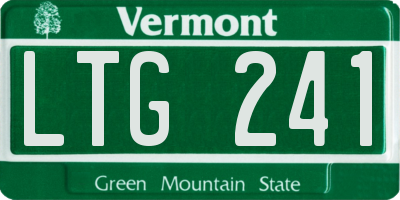VT license plate LTG241