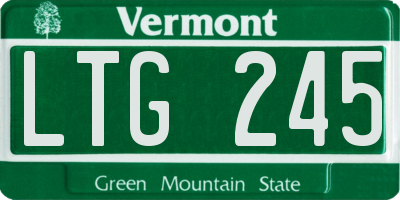 VT license plate LTG245