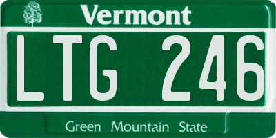 VT license plate LTG246