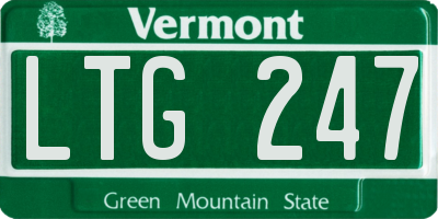 VT license plate LTG247