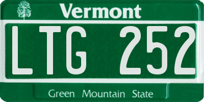 VT license plate LTG252