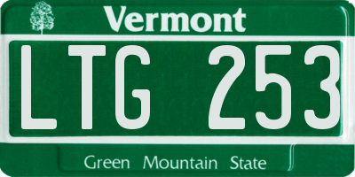 VT license plate LTG253