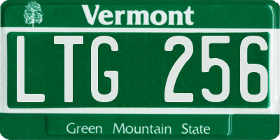 VT license plate LTG256