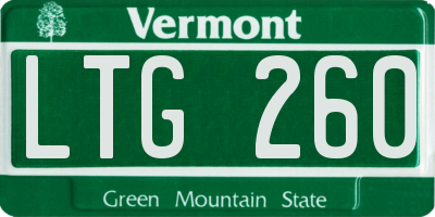 VT license plate LTG260