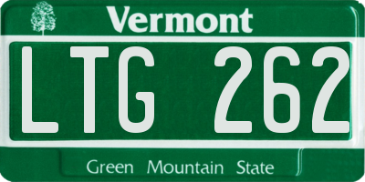 VT license plate LTG262