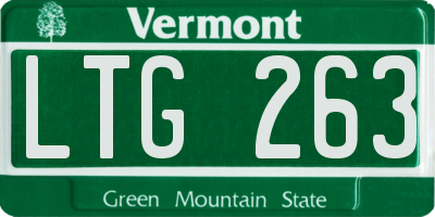 VT license plate LTG263