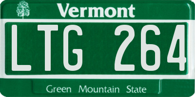 VT license plate LTG264