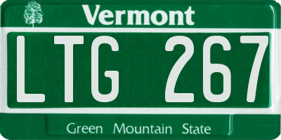 VT license plate LTG267