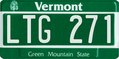 VT license plate LTG271