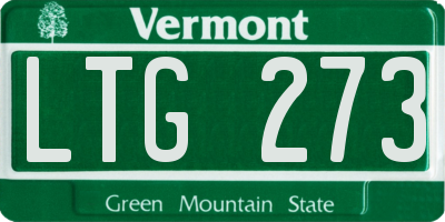 VT license plate LTG273