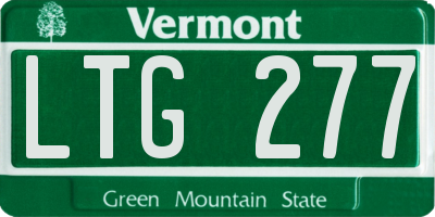 VT license plate LTG277