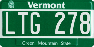 VT license plate LTG278