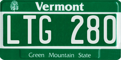 VT license plate LTG280