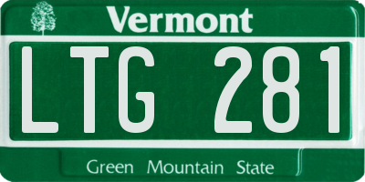 VT license plate LTG281