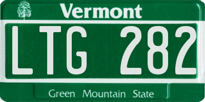 VT license plate LTG282
