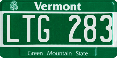VT license plate LTG283