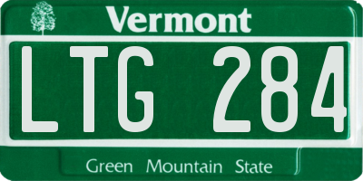 VT license plate LTG284