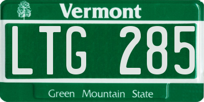 VT license plate LTG285