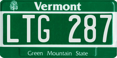 VT license plate LTG287