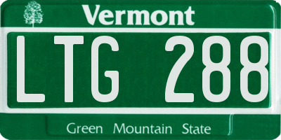 VT license plate LTG288