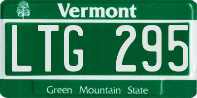 VT license plate LTG295