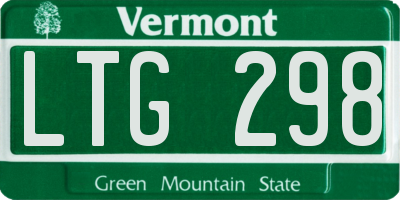 VT license plate LTG298
