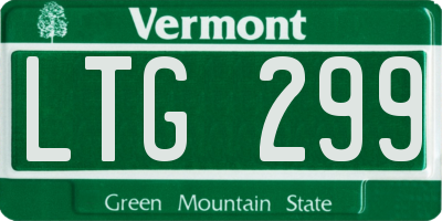 VT license plate LTG299