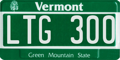 VT license plate LTG300