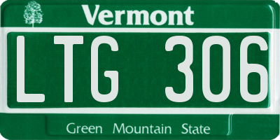 VT license plate LTG306