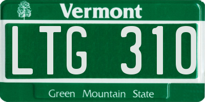 VT license plate LTG310