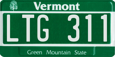 VT license plate LTG311