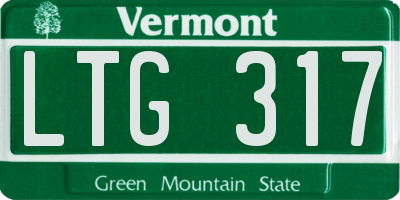 VT license plate LTG317